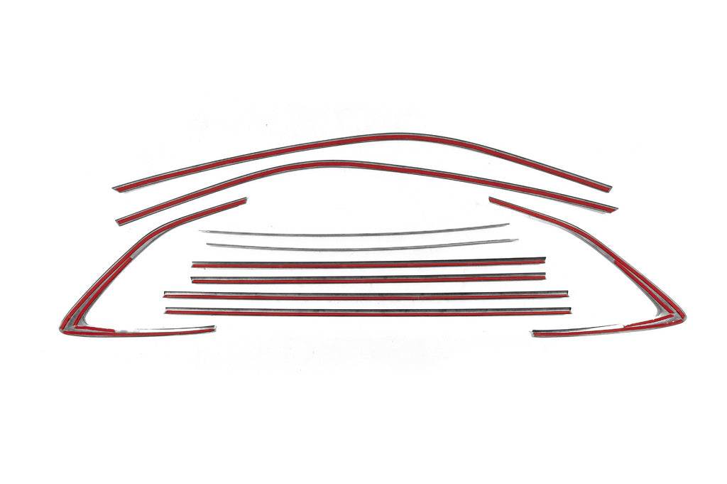 Complete edging of windows (10 pcs., stainless steel) for Skoda Scala - Reelken Auto