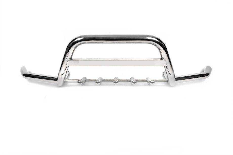 Front arc with a mustache WT003 (stainless) for Opel Movano 2004-2010 - Reelken Auto