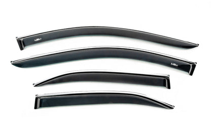 Window Deflectors with Chrome Trim USA (4 pcs, HIC) for Toyota Camry 2006-2011 - image 1