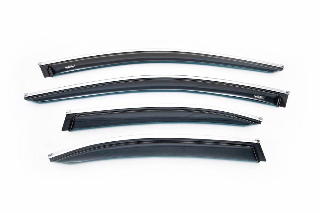 Window vents with chrome molding SD (4 PCs, HIC) for Mercedes C-class W205 2014-2021 - Reelken Auto