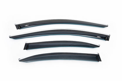 Window Deflectors with Chrome Trim SD (4 pcs, HIC) for Mercedes C-сlass W205 2014-2021 - image 2