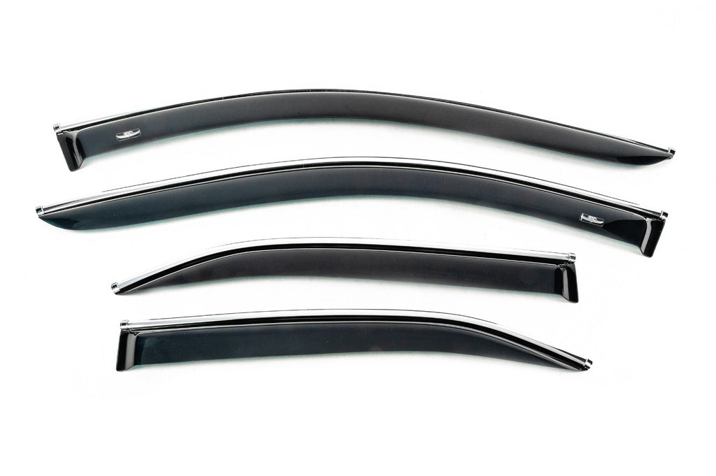 Window Deflectors with Chrome Trim USA (4 pcs, HIC) for Toyota Camry 2006-2011 - image 1