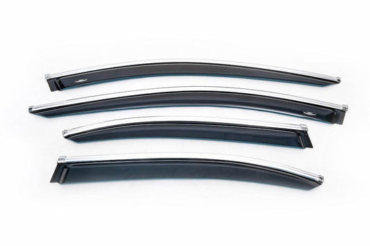 Window vents with chrome molding SD (4 PCs, HIC) for Mercedes E-class W213 2016-2023 - Reelken Auto
