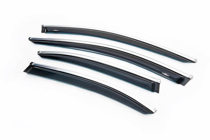 Window vents with chrome molding SD (4 PCs, HIC) for Mercedes E-class W213 2016-2023 - Reelken Auto