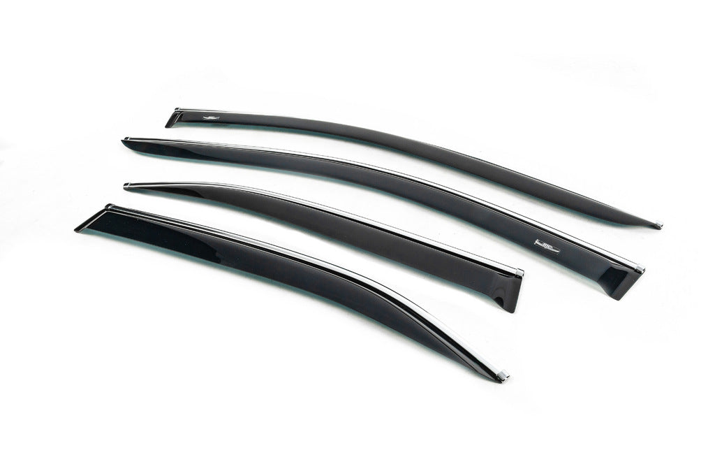 Window Deflectors with Chrome Trim USA (4 pcs, HIC) for Toyota Camry 2006-2011 - image 2