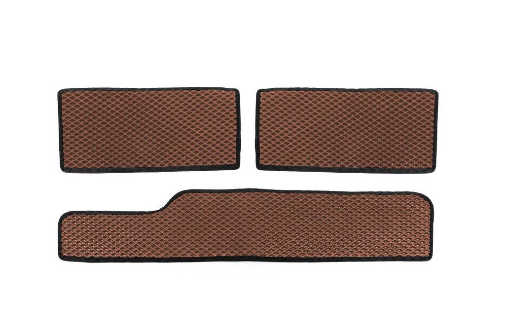Polyurethane threshold mats (3 pcs, EVA, Brown) for Mercedes Sprinter W901/902/903/904/905 1995-2006 - Reelken Auto