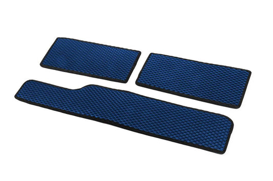 Polyurethane threshold mats (3 pcs, EVA, Blue) for Mercedes Sprinter W901/902/903/904/905 1995-2006 - Reelken Auto