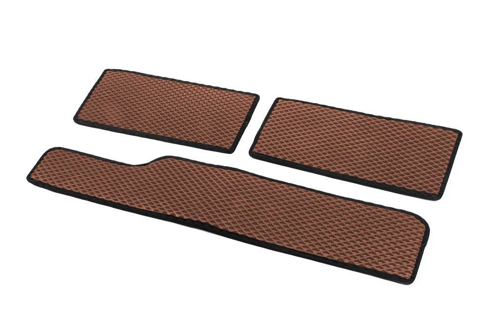 Polyurethane threshold mats (3 pcs, EVA, Brown) for Mercedes Sprinter W901/902/903/904/905 1995-2006 - Reelken Auto