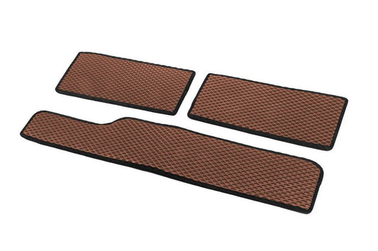 Polyurethane threshold mats (3 pcs, EVA, Brown) for Mercedes Sprinter W901/902/903/904/905 1995-2006 - Reelken Auto