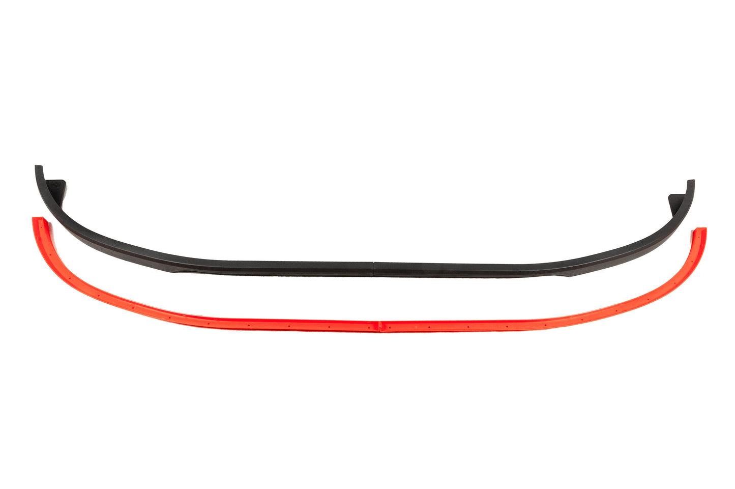 Universal Front Lip Spoiler DPT Red (ABS, Gloss Black) - image 5