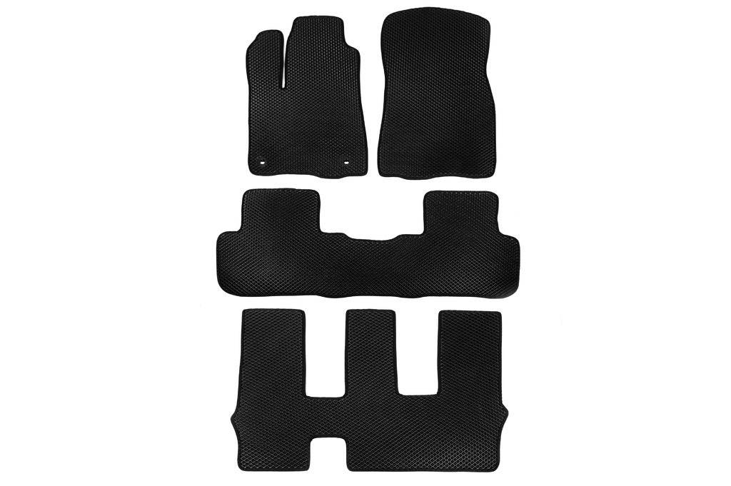 EVA mats (3 rows, black) for Toyota Highlander 2013-2019 - Reelken Auto