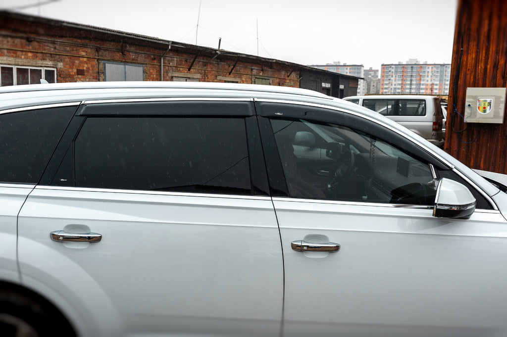 Window deflectors with chrome trim (4 pcs, HIC) for Audi Q7 2015- - image 2