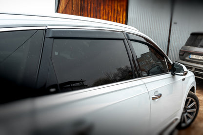 Window deflectors with chrome trim (4 pcs, HIC) for Audi Q7 2015- - image 3