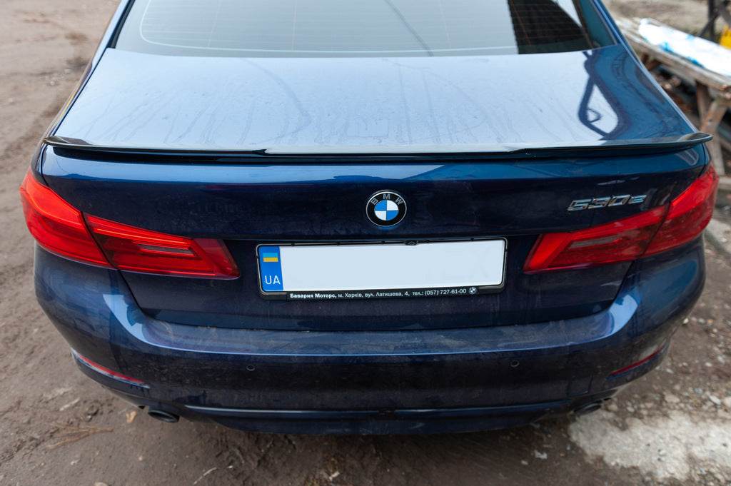 M-Performance V1 spoiler (1234 Upgrade, black) for BMW 5 Series G30/31 2017-2023 - Reelken Auto