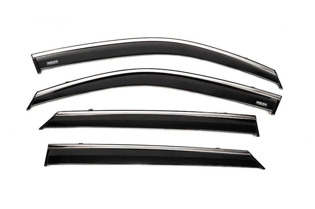 Window deflectors with chrome trim (4 pcs, Niken) for Peugeot 2008 2019- - image 4
