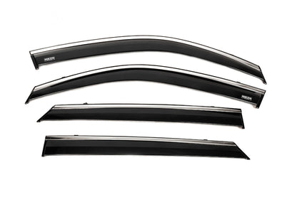 Window deflectors with chrome trim (4 pcs, Niken) for Peugeot 2008 2019- - image 4