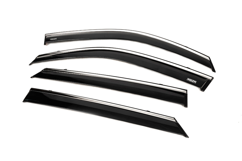 Window deflectors with chrome trim (4 pcs, Niken) for Peugeot 2008 2019- - image 5