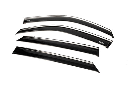Window deflectors with chrome trim (4 pcs, Niken) for Peugeot 2008 2019- - image 5