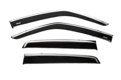 Windbreakers with chrome (4 pcs, Niken) for Nissan Juke 2010-2019 - Reelken Auto