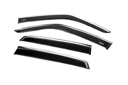 Windbreakers with chrome (4 pcs, Niken) for Nissan Juke 2010-2019 - Reelken Auto