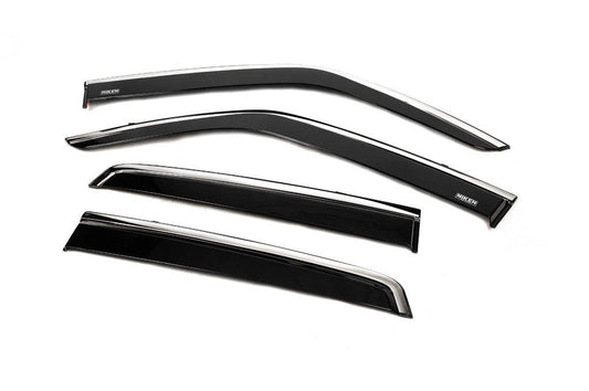 Windbreakers with chrome (4 pcs, Niken) for Nissan Juke 2010-2019 - Reelken Auto