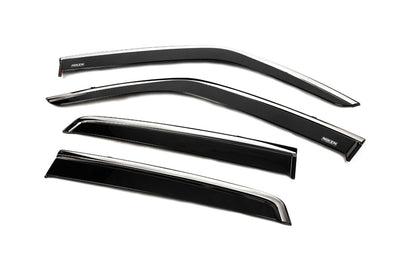 Window deflectors with chrome trim (4 pcs, Niken) for Nissan Juke 2010-2019 - image 2