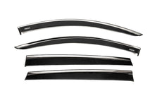 Window deflectors with chrome trim (4 pcs, Niken) for Hyundai Santa Fe 4 2018-2023 - image 1