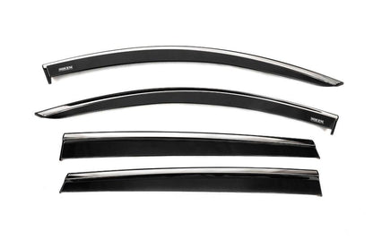 Windbreakers with chrome (4 pcs, Niken) for Hyundai Santa Fe 4 2018-2023 - Reelken Auto