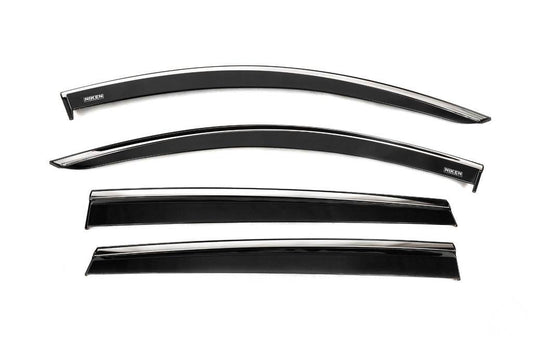 Windbreakers with chrome (4 pcs, Niken) for Hyundai Santa Fe 4 2018-2023 - Reelken Auto