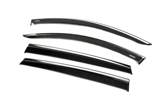 Windbreakers with chrome (4 pcs, Niken) for Hyundai Santa Fe 4 2018-2023 - Reelken Auto
