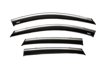 Window deflectors with chrome trim (4 pcs, Niken) for Hyundai Kona 2017-2023 - image 3