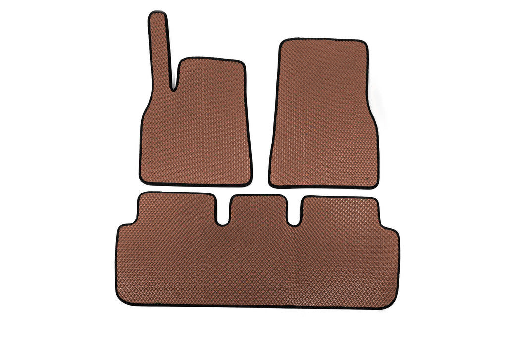 EVA Floor Mats (2021+, Brown) for Tesla Model S 2012– - image 1