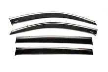 Window deflectors with chrome trim (4 pcs, Niken) for Toyota Highlander 2013-2019 - image 2