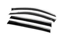 Window deflectors with chrome trim (4 pcs, Niken) for Toyota Highlander 2013-2019 - image 1