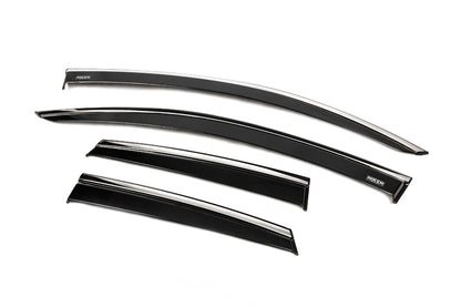 Window deflectors with chrome trim (4 pcs, Niken) for Opel Crossland X 2017-2024 - image 2