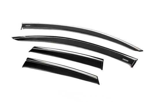 Windbreakers with chrome (4 pcs, Niken) for Opel Crossland X - Reelken Auto