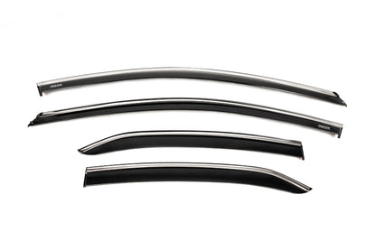 Window deflectors with chrome trim (4 pcs, Niken) for Toyota Camry 2018-2023 - image 1