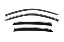 Window deflectors with chrome trim (4 pcs, Niken) for Honda Civic Sedan 2021- - image 1