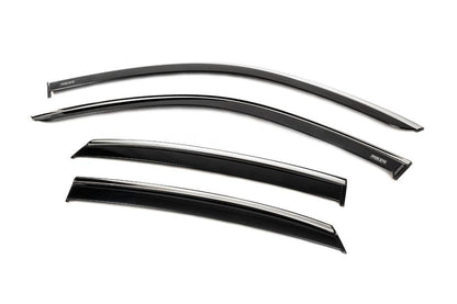 Windbreakers with chrome (4 pcs, Niken) for Honda Civic Sedan 2021↗ year - Reelken Auto