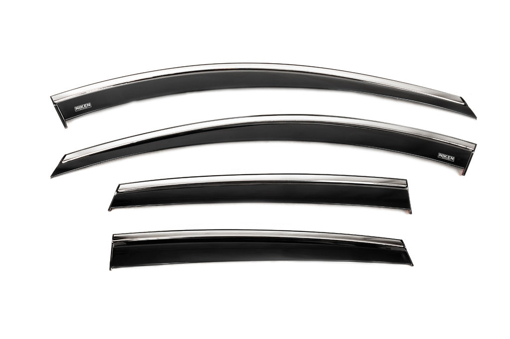 Window deflectors with chrome trim (4 pcs, Niken) for Opel Antara 2006-2017 - image 6