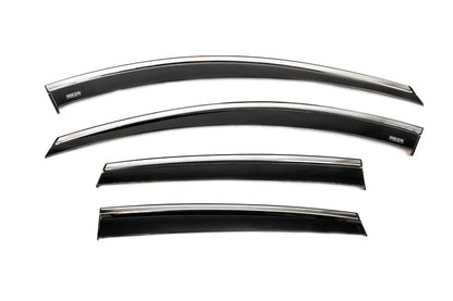 Window deflectors with chrome trim (4 pcs, Niken) for Opel Antara 2006-2017 - image 6