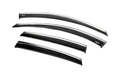 Window deflectors with chrome trim (4 pcs, Niken) for Chevrolet Captiva 2006-2019 - image 10