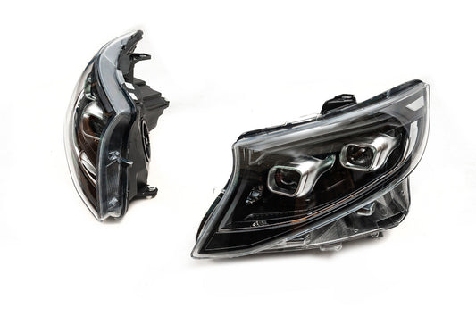 LED headlights (2025 design, 2 pcs) for Mercedes Vito / V-class W447 2014↗ year - image 1