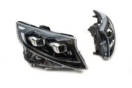 LED headlights (2025 design, 2 pcs) for Mercedes Vito / V-class W447 2014↗ year - image 2