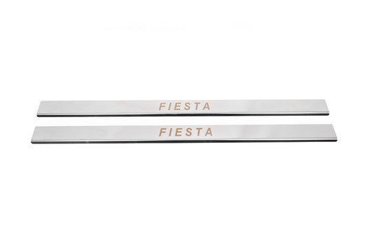 Carmos Stainless Steel Door Sill Covers 2-Door for Ford Fiesta 2008-2017 - image 1