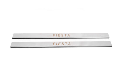 Carmos Stainless Steel Door Sill Covers 2-Door for Ford Fiesta 2008-2017 - image 1