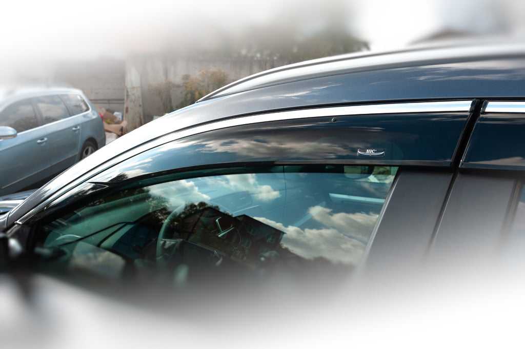 Window deflectors with chrome trim (4 pcs, HIC) for Honda CRV 2017-2022 - image 3