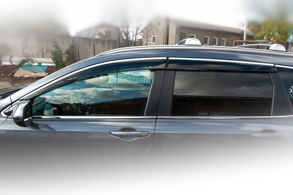 Window deflectors with chrome trim (4 pcs, HIC) for Honda CRV 2017-2022 - image 4