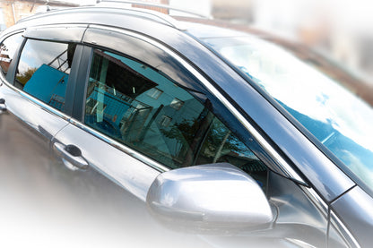 Window deflectors with chrome trim (4 pcs, HIC) for Honda CRV 2017-2022 - image 5