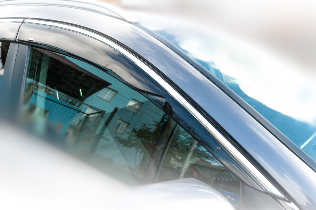 Window deflectors with chrome trim (4 pcs, HIC) for Honda CRV 2017-2022 - image 6